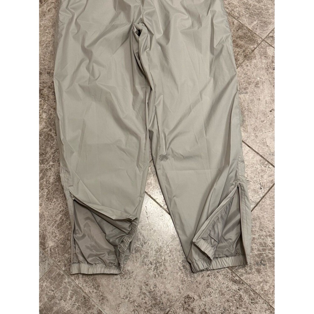 Vintage ProSpirit Nylon Track Pants NEW Large Taupe Sand Y2K Windbreaker Zip - Picture 5 of 9